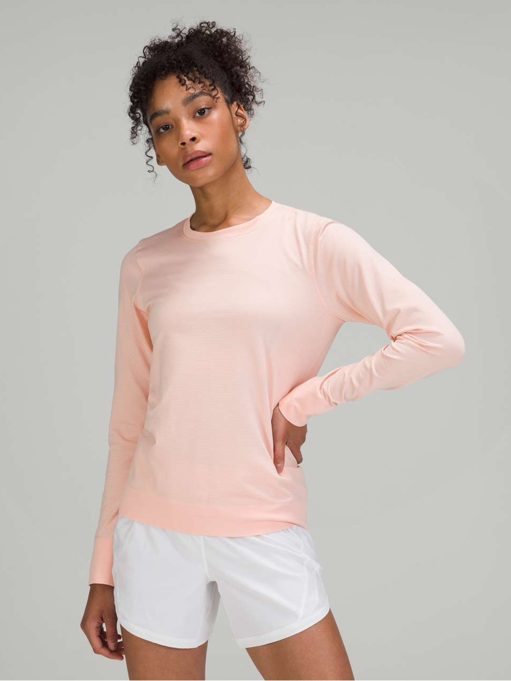 Lululemon Swiftly Breathe Long Sleeve Shirt
Pink Mist Size 8 Workout Top